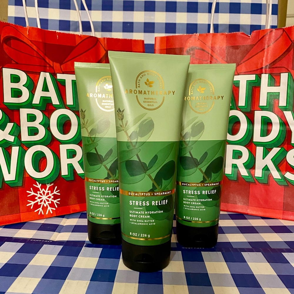 Aromatherapy set of 3 eucalyptus and spearmint body cream Bath and Body Works